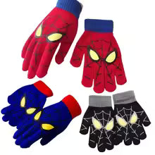 Marvel Spiderman Boy's Winter Warm Gloves Marvel Anime Cartoon Children's Knitted Gloves Cute Decoration Kids Xmas Gifts 5-10Y