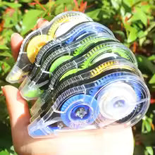 6 Pcs/Set Transparent Correction Tape Student Large Capacity 12m Length Cute Kawaii Office 3 Colors School Supplies Stationery